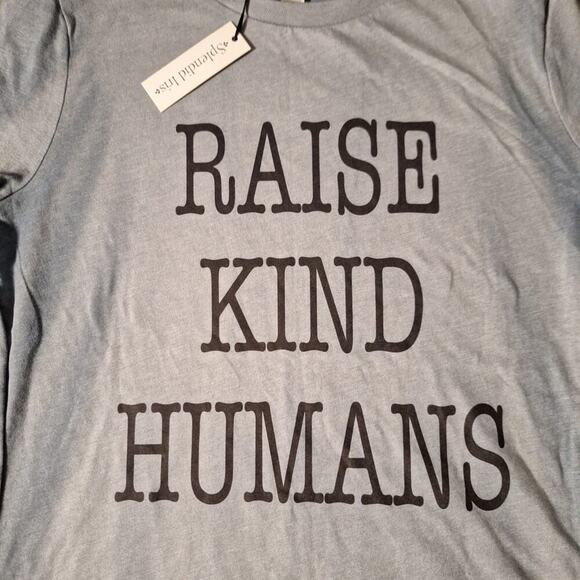 Women's Raise Kind Humans Splendid Iris T-Shirt Size Small Blue Cotton Blend - Picture 2 of 6